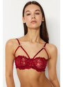 Trendyol Red Lace Strained Underwire Capless Balconette Knitted Bra