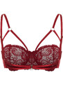 Trendyol Red Lace Strained Underwire Capless Balconette Knitted Bra