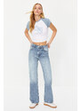 Trendyol Light Blue More Sustainable High Waist Wide Leg Jeans