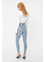 Trendyol Light Blue Vintage High Waist Skinny Jeans