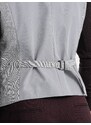Ombre Clothing Pánská žakárová vesta bez klop - světle šedá V1 OM-BLZV-0106