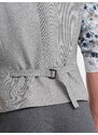 Ombre Clothing Pánská obleková vesta s límcem - světle šedá V1 OM-BLZV-0109