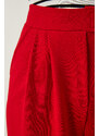 Happiness İstanbul Women's Red Waist Velcro Comfortable Palazzo Pants