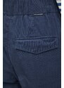 Manšestrové kalhoty Marc O'Polo DENIM tmavomodrá barva, high waist