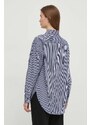 Bavlněná košile Lauren Ralph Lauren tmavomodrá barva, regular, s klasickým límcem