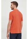 Bavlněné polo tričko Pepe Jeans oranžová barva