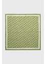 Hedvábný šátek Elisabetta Franchi zelená barva, FO01L41E2