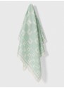 Hedvábný šátek Elisabetta Franchi zelená barva, FO04L41E2
