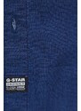 Bavlněná košile G-Star Raw tmavomodrá barva, relaxed, s klasickým límcem