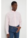 Bavlněná košile Levi's růžová barva, relaxed, s límečkem button-down