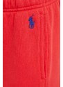 Tepláky Polo Ralph Lauren červená barva, hladké
