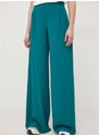 Kalhoty MAX&Co. dámské, zelená barva, jednoduché, high waist