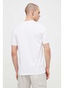 Bavlněné tričko BOSS bílá barva, s aplikací