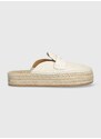 Pantofle JW Anderson Loafer Espadrillas dámské, béžová barva, na platformě, ANW42005C