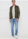 Mikina Pepe Jeans Redditch pánská, zelená barva, hladká