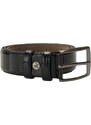ALTINYILDIZ CLASSICS Men's Black Patterned Patent Leather Belt