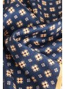 ALTINYILDIZ CLASSICS Men's Navy Blue-Mustard Patterned Handkerchief