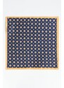 ALTINYILDIZ CLASSICS Men's Navy Blue-Mustard Patterned Handkerchief