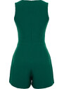 Trendyol Green Mini Short Skirt Belt Detailed Woven Jumpsuit