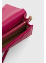 Kožená kabelka Pinko šedá barva, 100063.A136