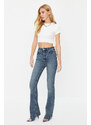 Trendyol Blue High Waist Flare Jeans