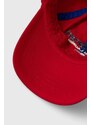 Dětská bavlněná kšiltovka Polo Ralph Lauren červená barva, s aplikací
