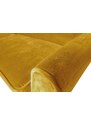 Hoorns Okrově žlutá sametová trojmístná pohovka Sanba 230 cm