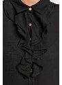 Trendyol Black Detachable Bow Woven Shirt