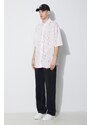 Bavlněná košile Marcelo Burlon County Pinstripes Over Shirt bílá barva, relaxed, s klasickým límcem, CMGG004S24FAB0010128