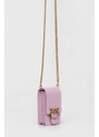 Kožená kabelka Pinko fialová barva, 102739.A0F1