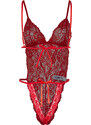 Trendyol Red Lace Snap Knitted Body