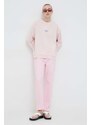 Mikina Levi's dámská, růžová barva, s aplikací