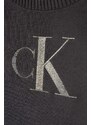 Dětská bavlněná souprava Calvin Klein Jeans šedá barva