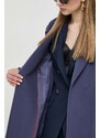 Vlněný kabát MAX&Co. tmavomodrá barva, přechodný, bez zapínání