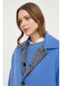 Oboustranný vlněný kabát MAX&Co. šedá barva, oversize