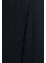 Lněná sukně Abercrombie & Fitch černá barva, mini, áčková