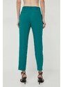 Kalhoty MAX&Co. dámské, zelená barva, jednoduché, high waist