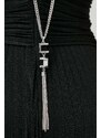 Šaty Elisabetta Franchi černá barva, maxi, AB56341E2