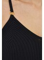 Šaty Elisabetta Franchi černá barva, midi, AM58T41E2