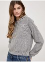 Bavlněný svetr Elisabetta Franchi šedá barva, lehký, MK02S41E2