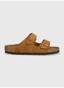 Semišové pantofle Birkenstock Arizona hnědá barva, 1027082