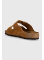 Semišové pantofle Birkenstock Arizona hnědá barva, 1027082