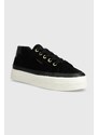 Semišové sneakers boty Gant Avona černá barva, 28533447.G00