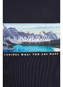 Bavlněné tričko Napapijri S-Canada černá barva, s potiskem, NP0A4HQM0411