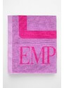 Bavlněný ručník EA7 Emporio Armani 100 x 170 cm fialová barva