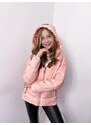By Mini - butik Jarní růžová bunda s aplikací