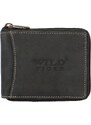 WILD collection Pánská kožená peněženka černá - Wild Tiger Simon černá