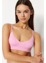 Trendyol Pink Seamless/Seamless Covered Back Functional Adjustable Knitted Bra