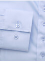 Willsoor Dámská košile světle modré barvy s límečkem na skryté knoflíčky 16173
