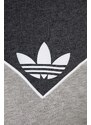 Dětské bavlněné tričko adidas Originals šedá barva